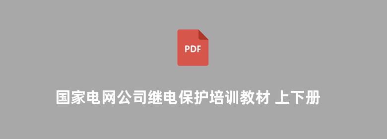 国家电网公司继电保护培训教材 上下册 